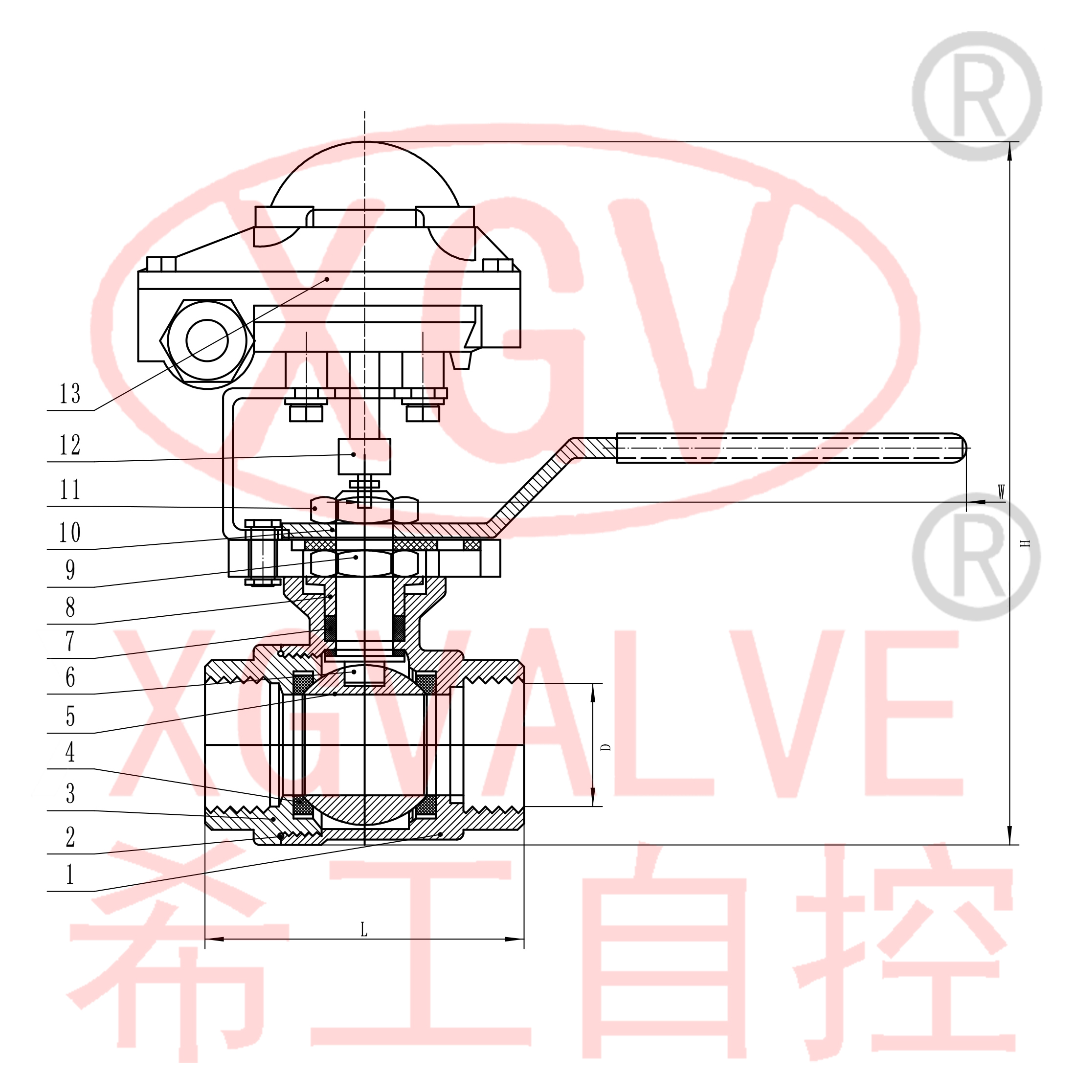 信号手柄二片式螺纹球阀结构图1.jpg